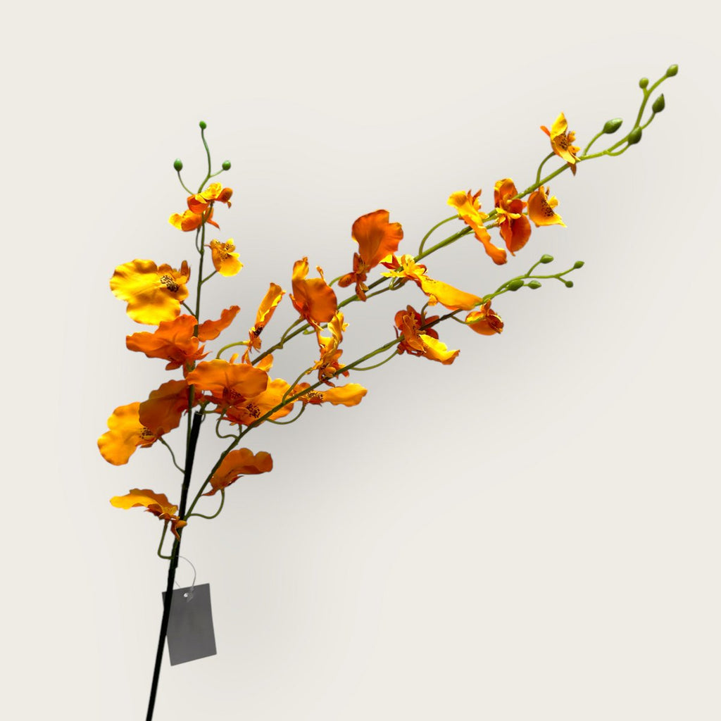 Oranje Oncidium | Zijden kunstbloem | Lengte 97cm  1pcs