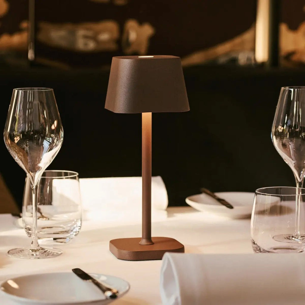 Ava Mokka Bruin Oplaadbare Tafellamp | Draadloos en dimbaar