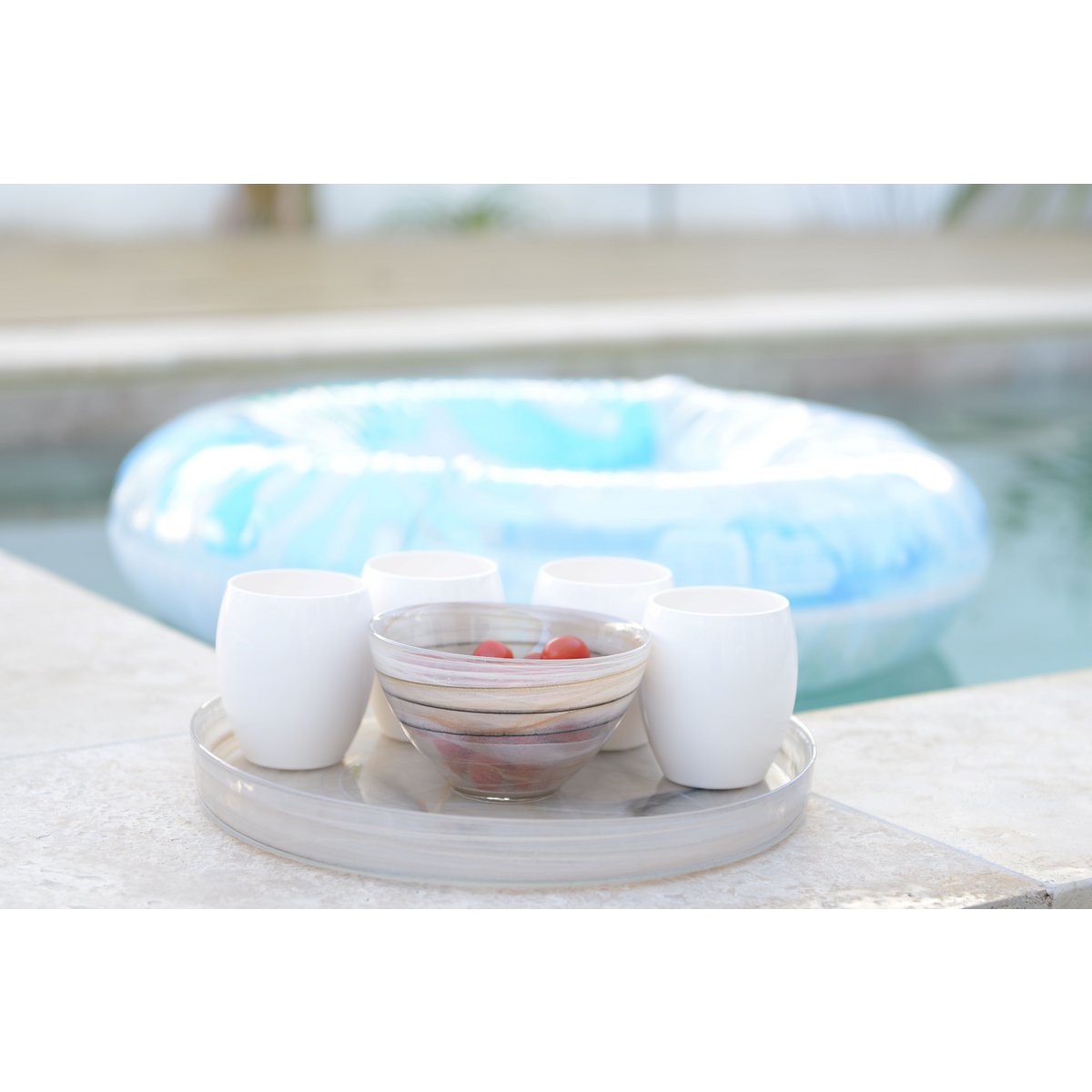 Sahara -glazen kom 15x15x8,5 cm