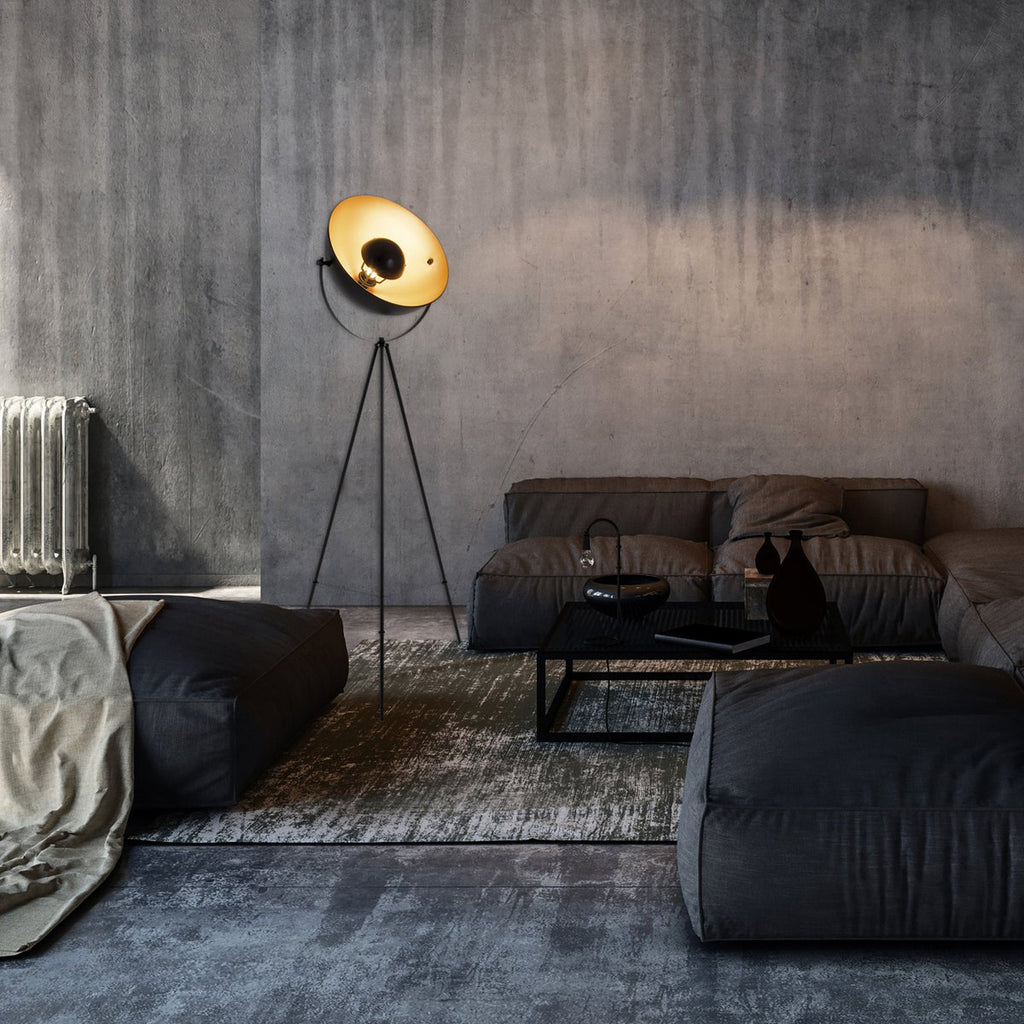 Liv · Houten vloerlamp — zwart
