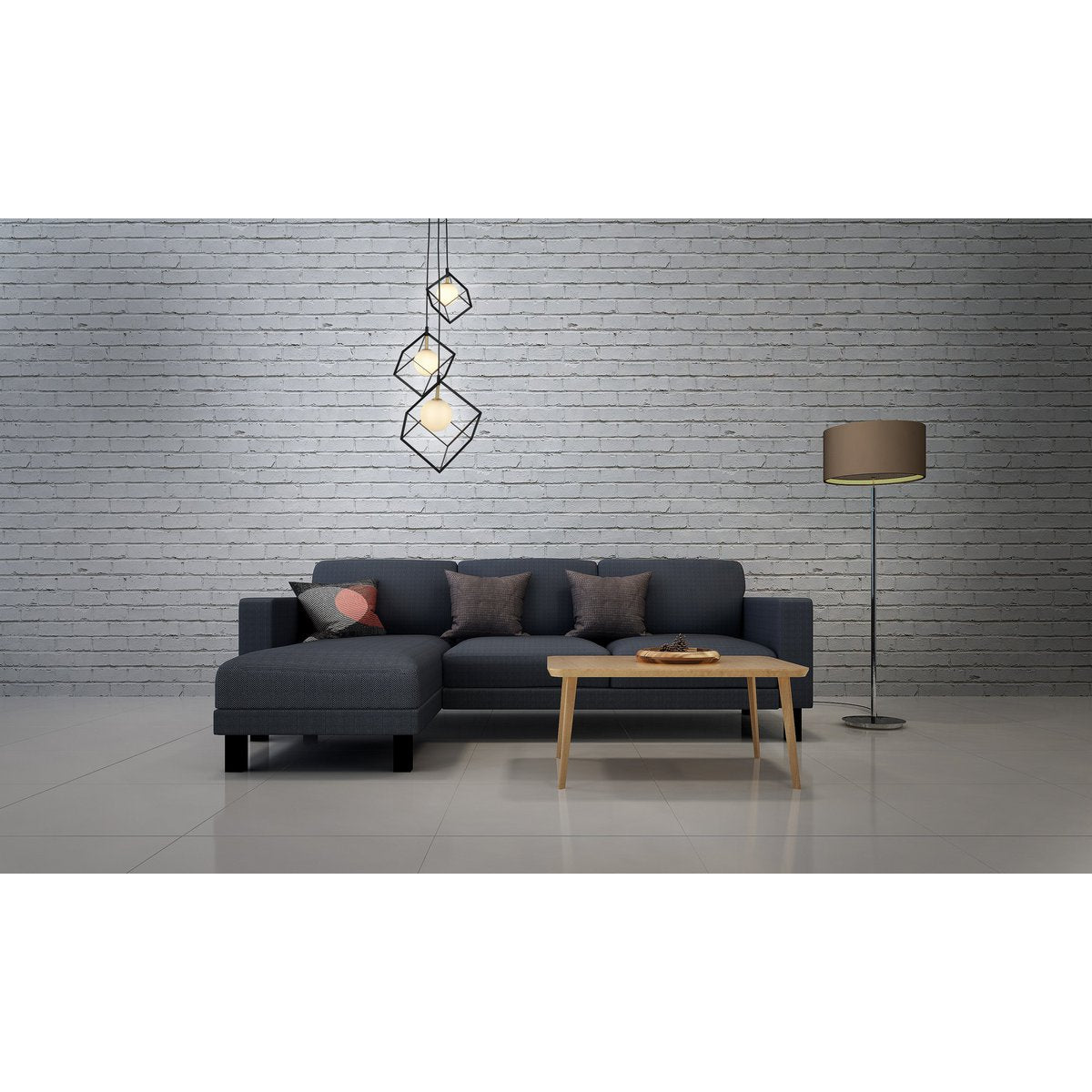 Liv · Glazen hanglamp — zwart