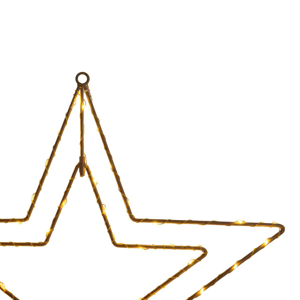 LED Outdoor Christmas Lamp "Stern" Ø 40 cm kerstdecoraties gemaakt van metaal in goud met stevig geïnstalleerde LED's