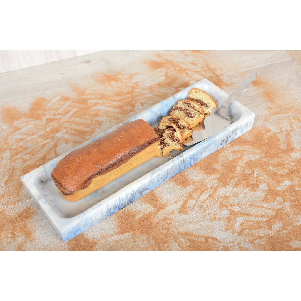 Aperitif Dish 3 Compartimenten / Blue Resin Cake Dish Cloud