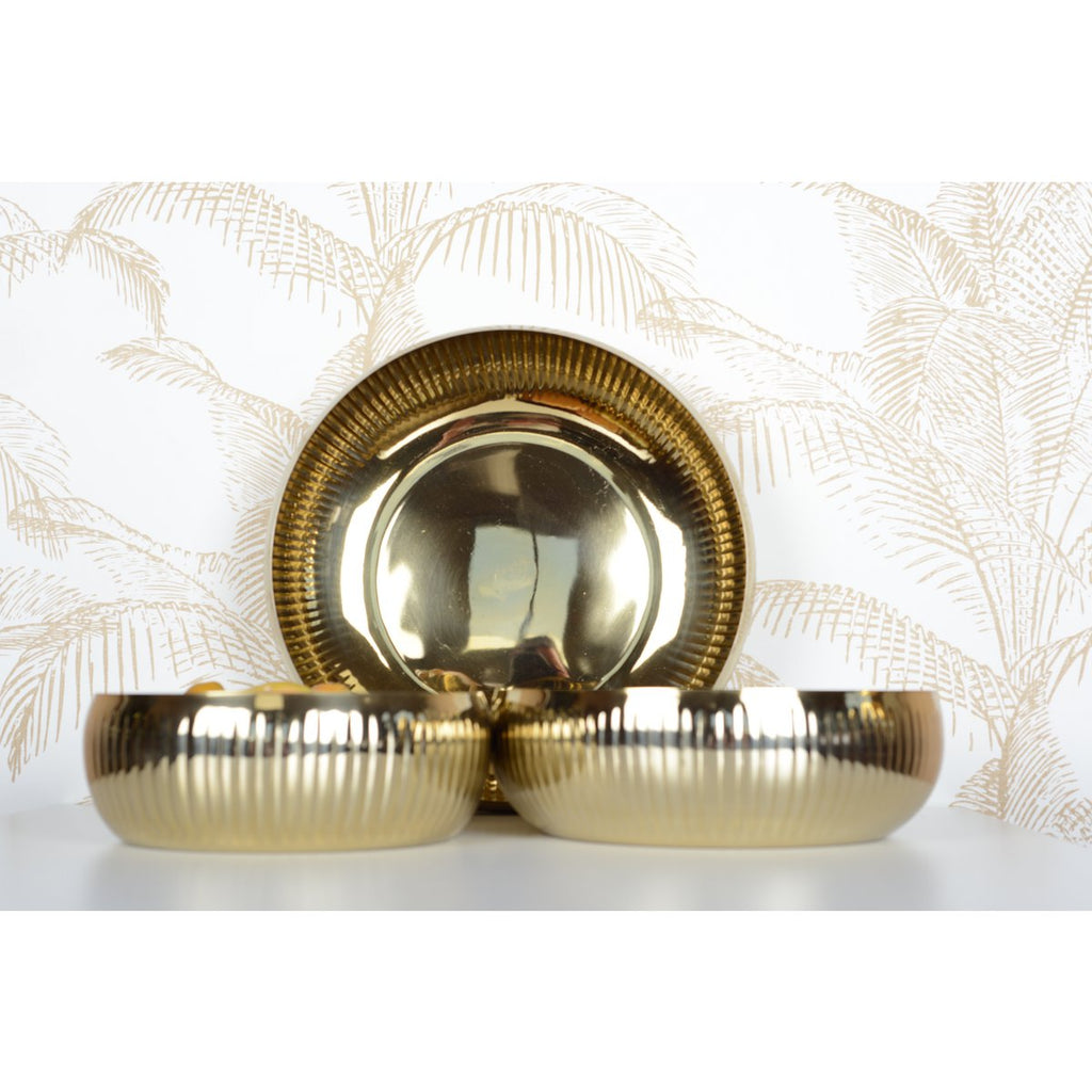 36 cm gehakte patroon vergulde fruit gesneden