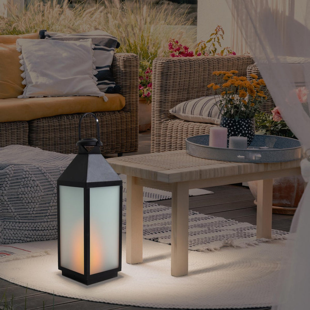 Liv · Glazen decoratielamp — zwart