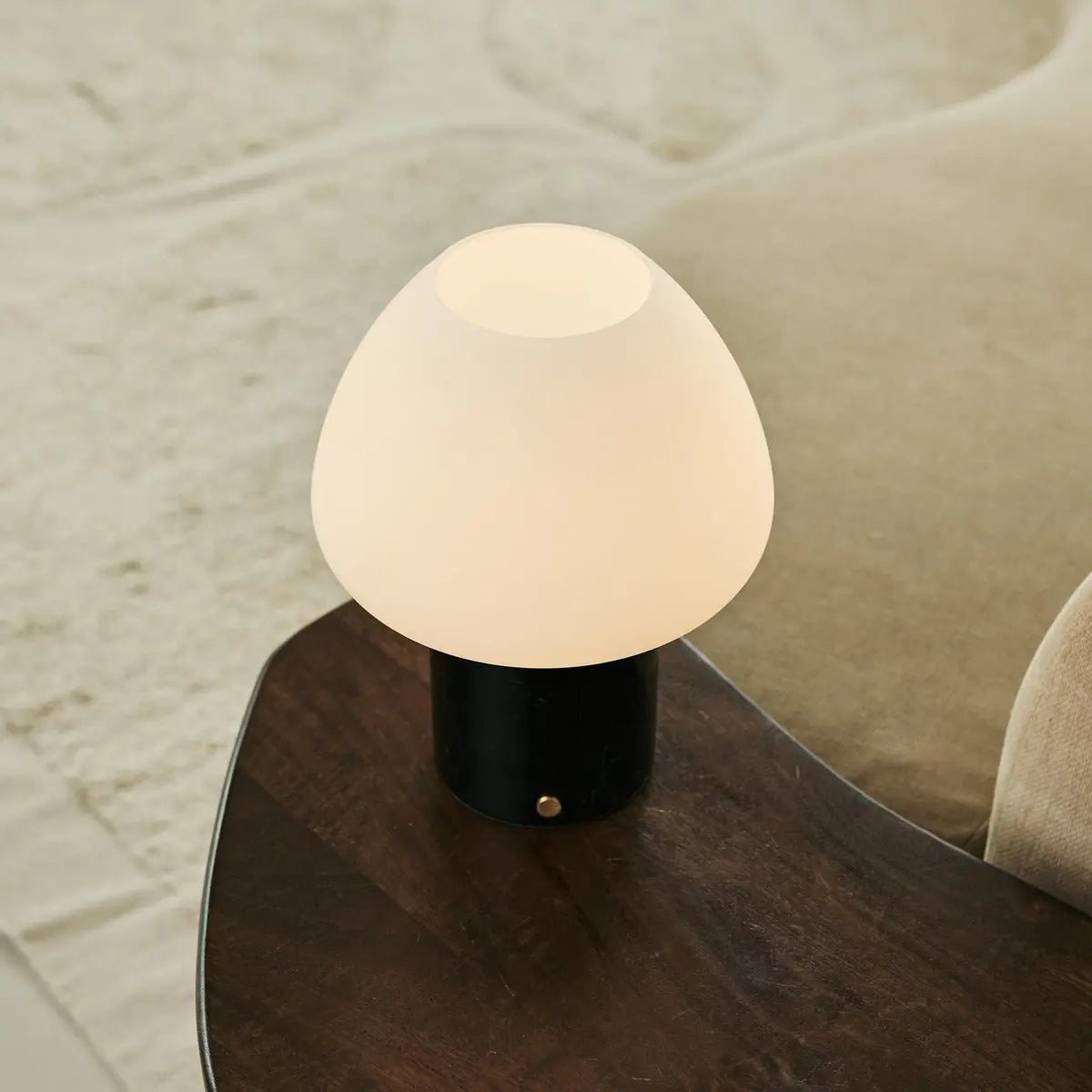 Ostade Black / Nero Marquina - Uniek oplaadbare marmeren tafellamp met 3 lichte kleuren en dimfunctie