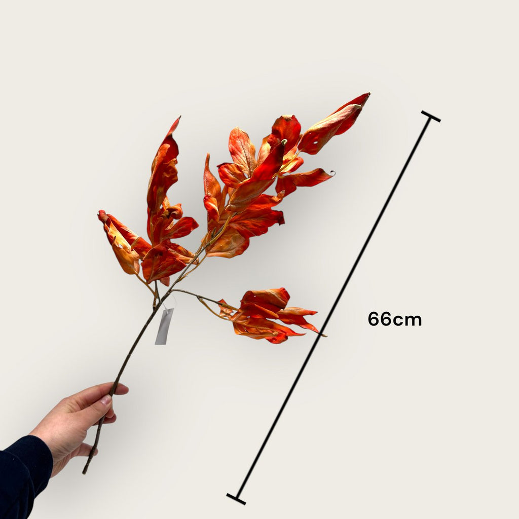 Herfstserie Yellow Bladeren | Zijden kunstbloem | Lengte 66cm  1pcs