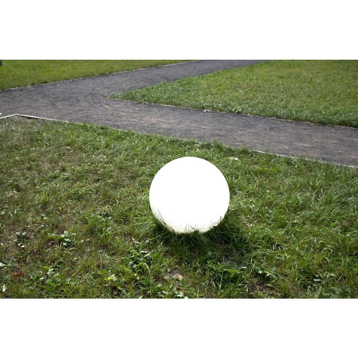Buiten de Spitical Spit "Ball" D: 30 cm, voor buiten, plastic aarde spies, wit, E27, - Wegelettes