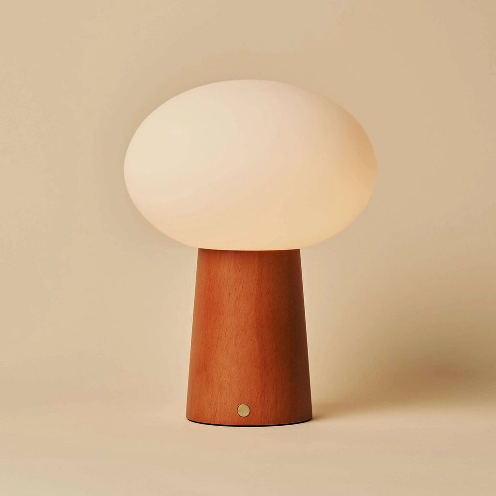 Max kastanje houten draadloze en oplaadbare lamp-milieuvriendelijk ontwerp