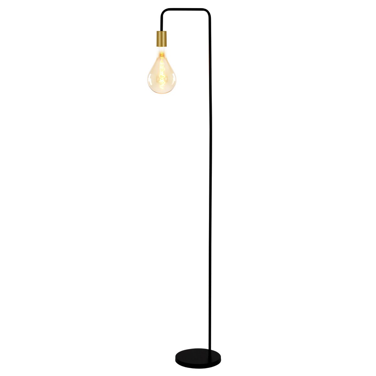 Liv · Houten vloerlamp — zwart