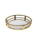 Golden Round Mirror Tray 34x34x5cm