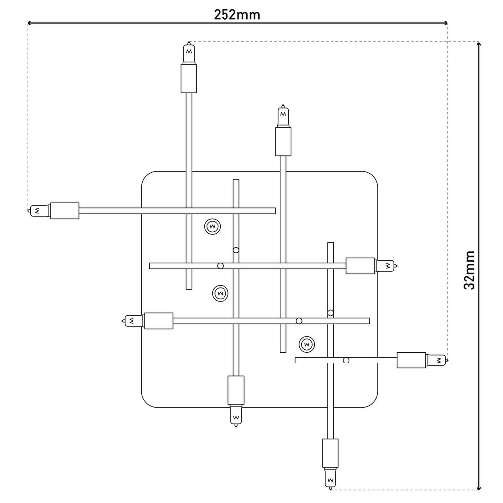 LED -plafondlamp "Ancona" met achtergrondverlichting gemaakt van metaal in zwart en messing, G9 -versies, lamp voor woonkamer, eetkamer, gang en kantoor, ca.