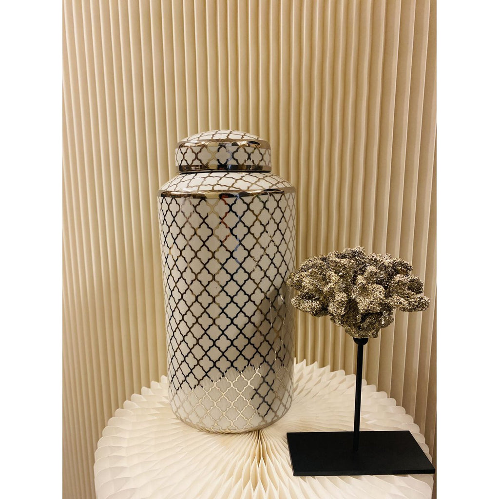 Keramische pot White Gold (Big Size: H*35 W*15)