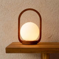 Skye kastanjebruine houten draadloze lamp | Oplaadbaar en dimbaar