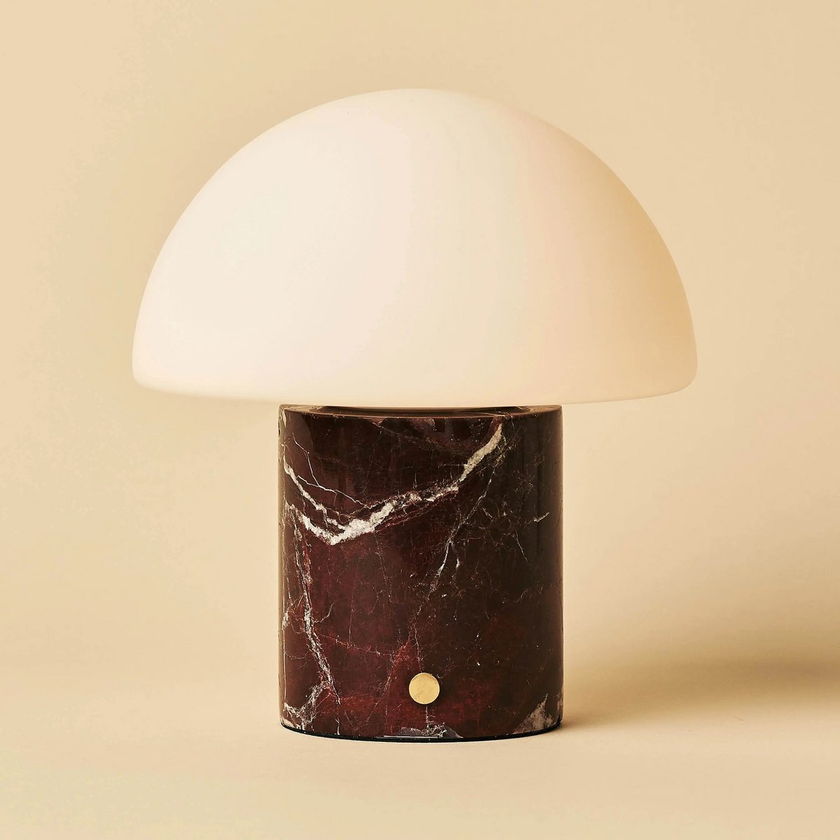 Maris Red / Rosso Levanto - Classic Marmeren oplaadbare tafellamp met 3 lichte kleuren en dimfunctie