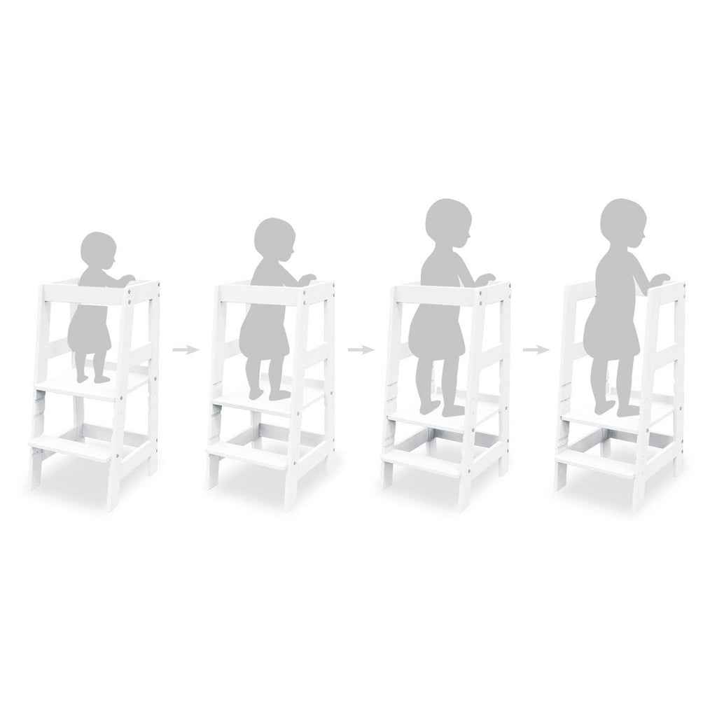 Leer Tower "Fino", wit gelakt