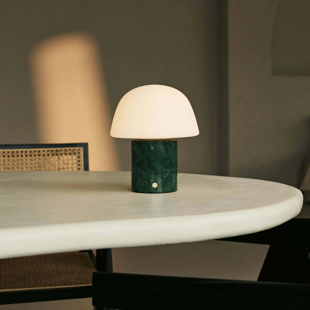 Maes Green / Verde Alpi - Elegante marmeren oplaadbare tafellamp, tot 100 uur verlichting, stijlvol en functioneel