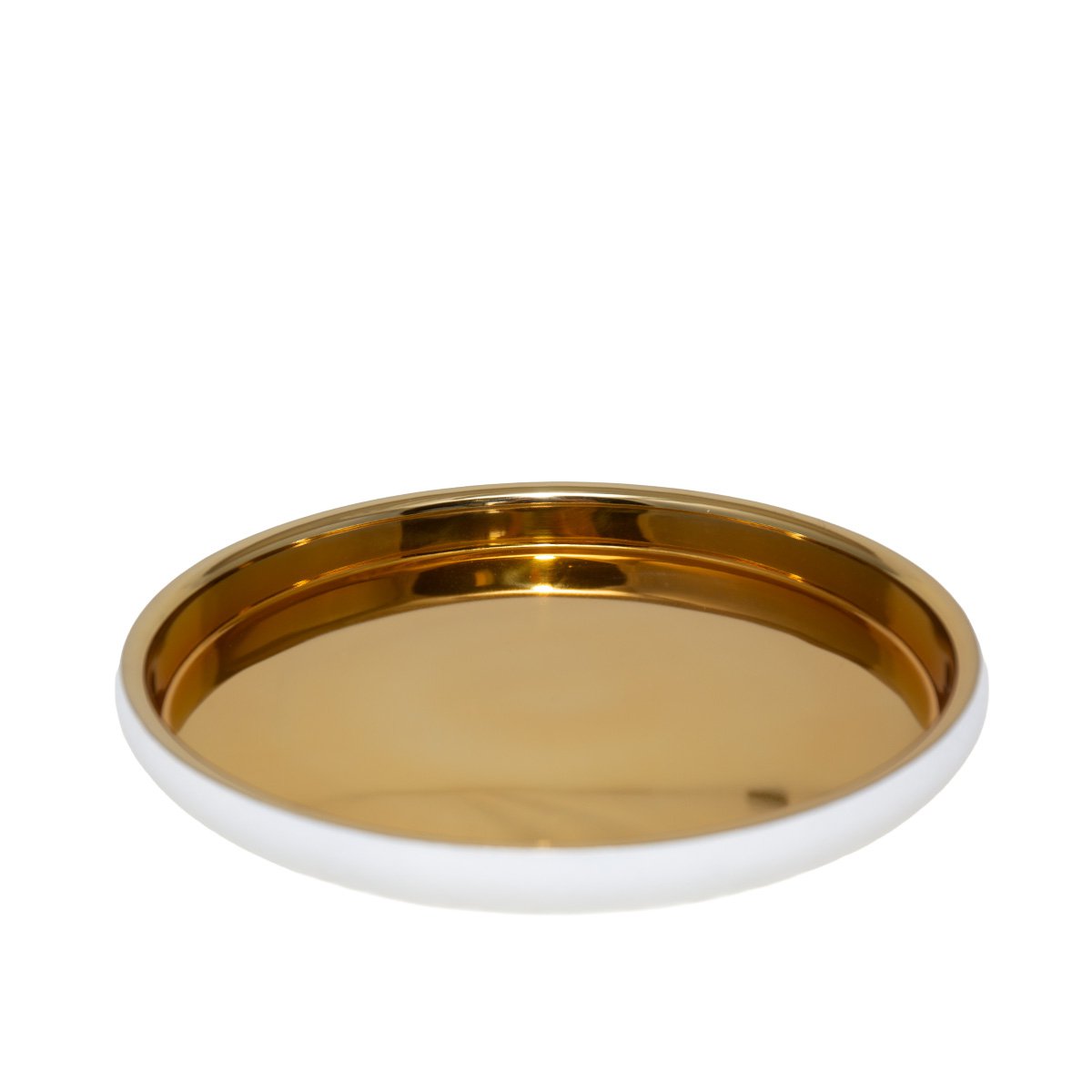 Ecru en Golden Round Tray 32.5x32.5x4.5cm