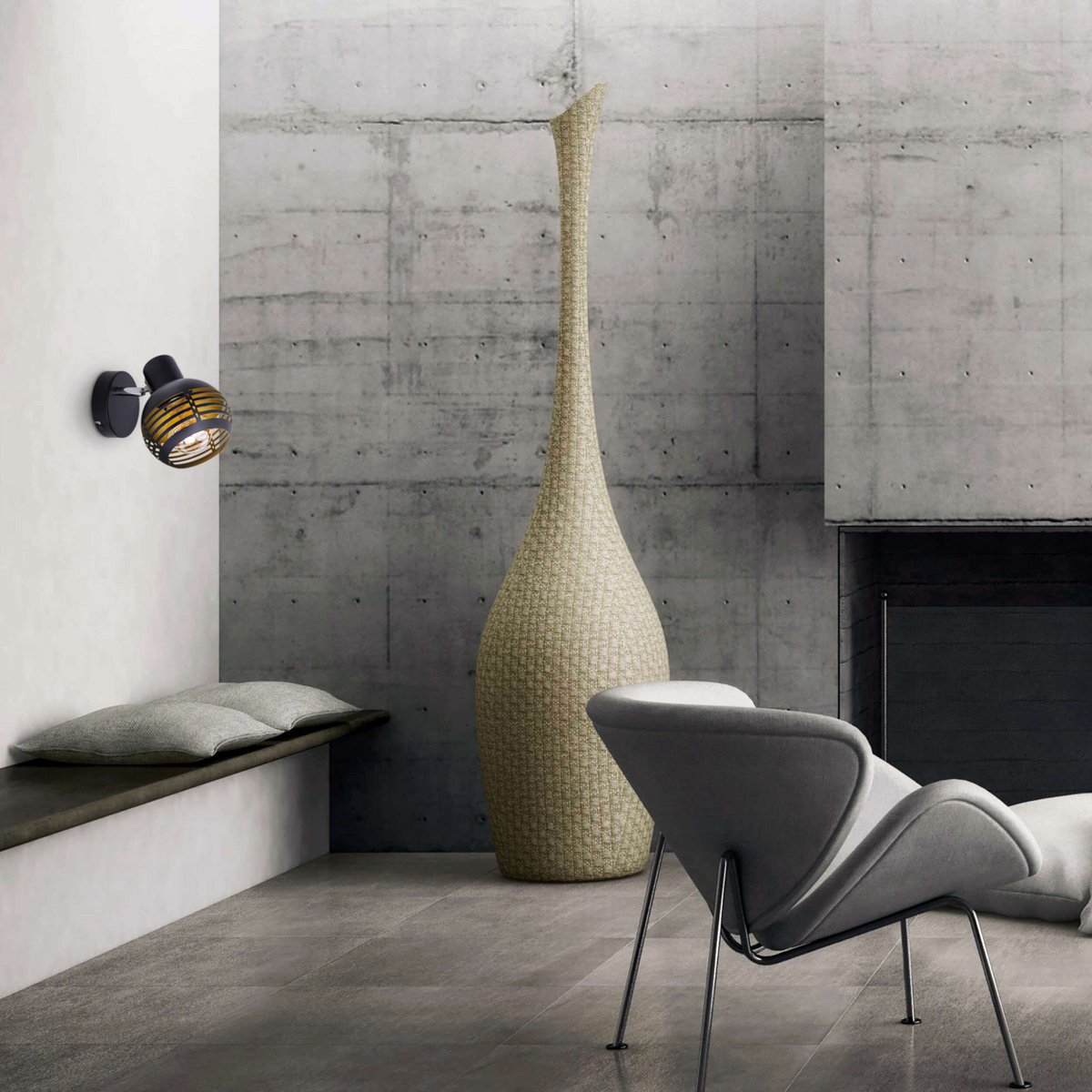 Liv · Houten plafondlamp — zwart