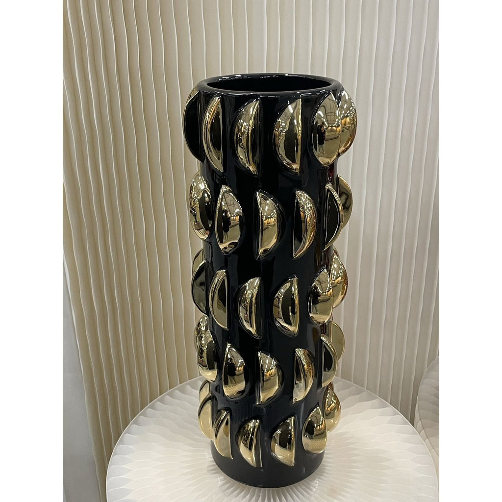 Gouden vaas met visschaalpatroon xl