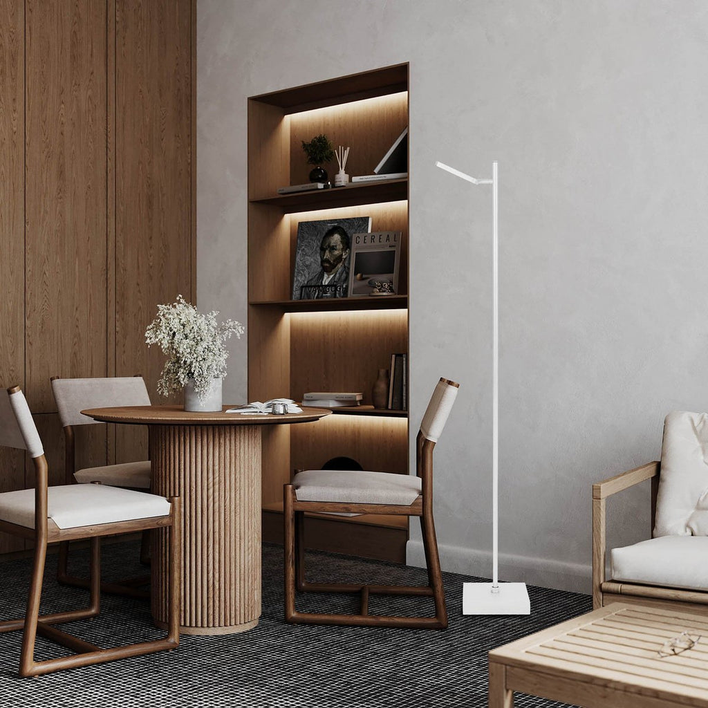 LED Draadloze lamp "Lupa", 135 cm hoog, aluminium wit en plastic, geïntegreerde LED's, 2400 lm, dimable, CCT-functie, 3000-6500 K, RGB-lichtwisselaar