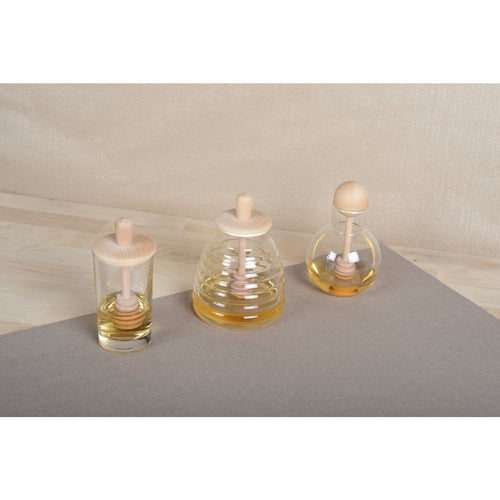 6x6x13cm glas en houthoning