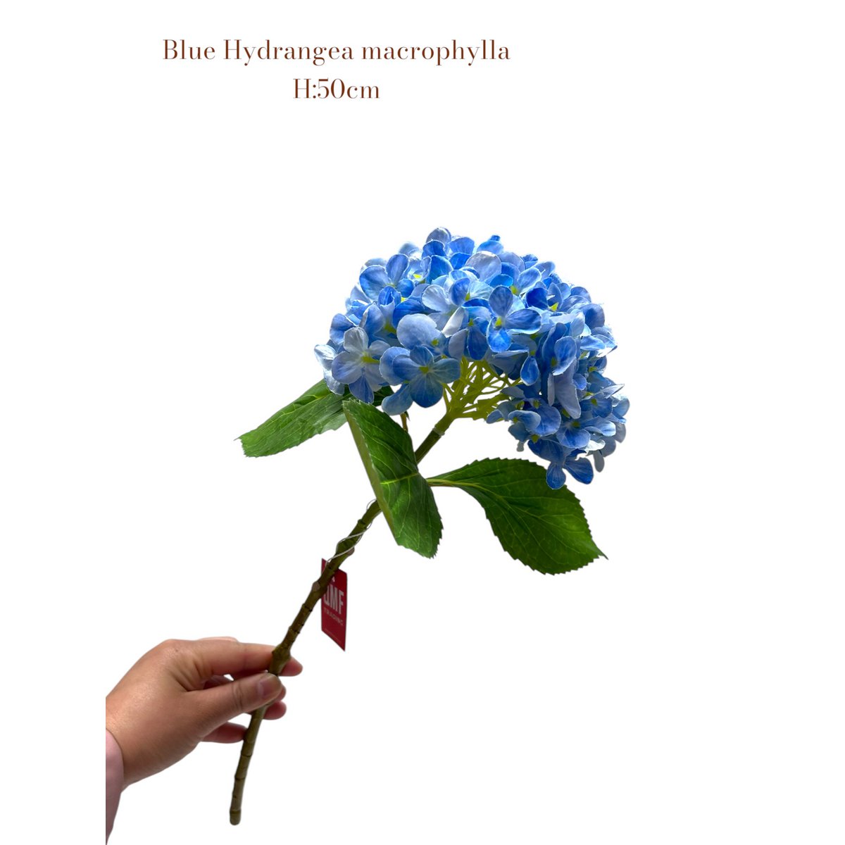 Artificial flowers Hydrangea Macrophylla Blue | Zijden kunstbloem | Lengte 50 1pcs