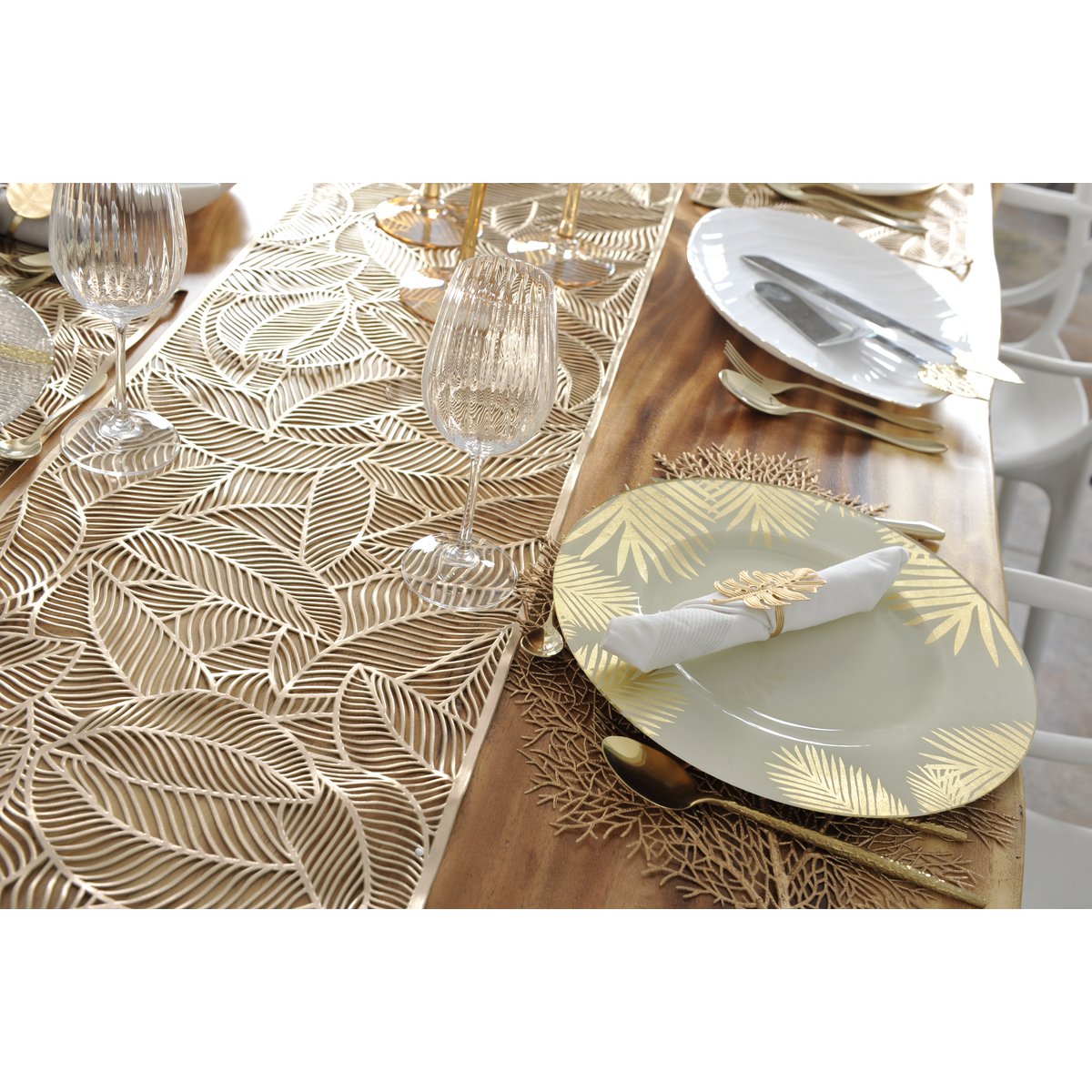 Golden Sheet Table Runner