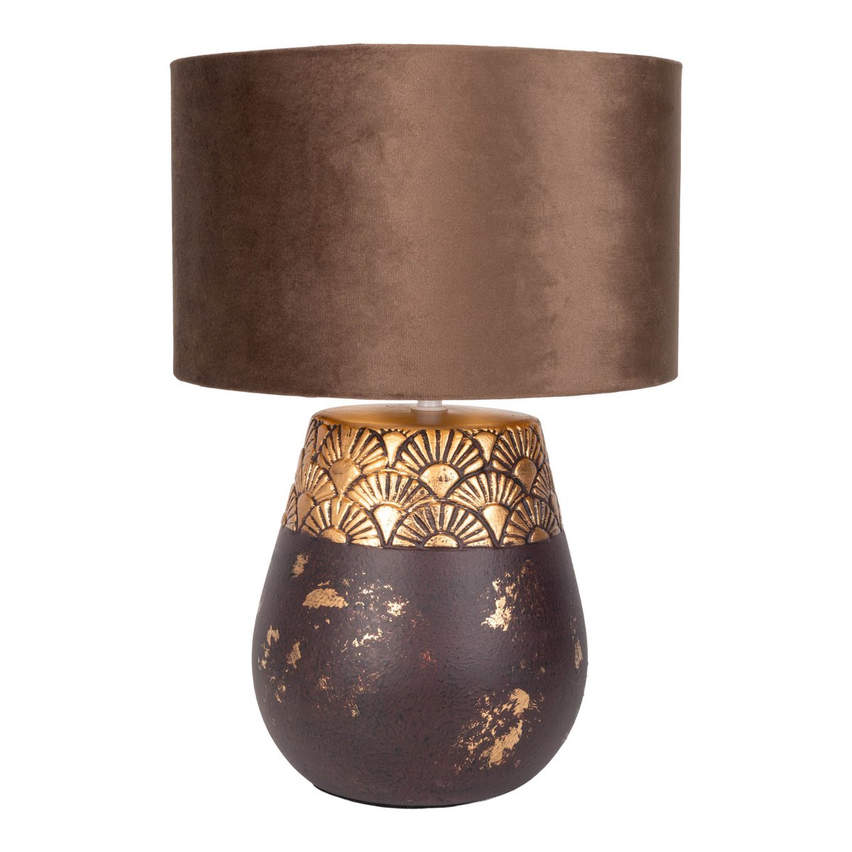 Liv · Oplaadbare houten tafellamp met leren band — grijs