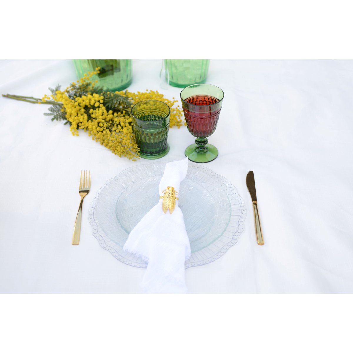 Acryl -glazen groene waterslijsten - veel 6