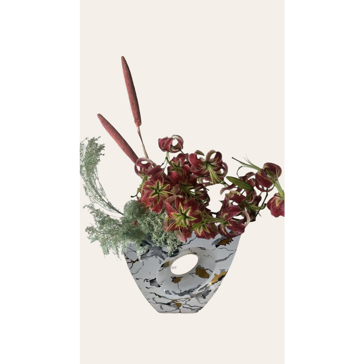 Moderne Keramieken Overdekte Vaas (klein)