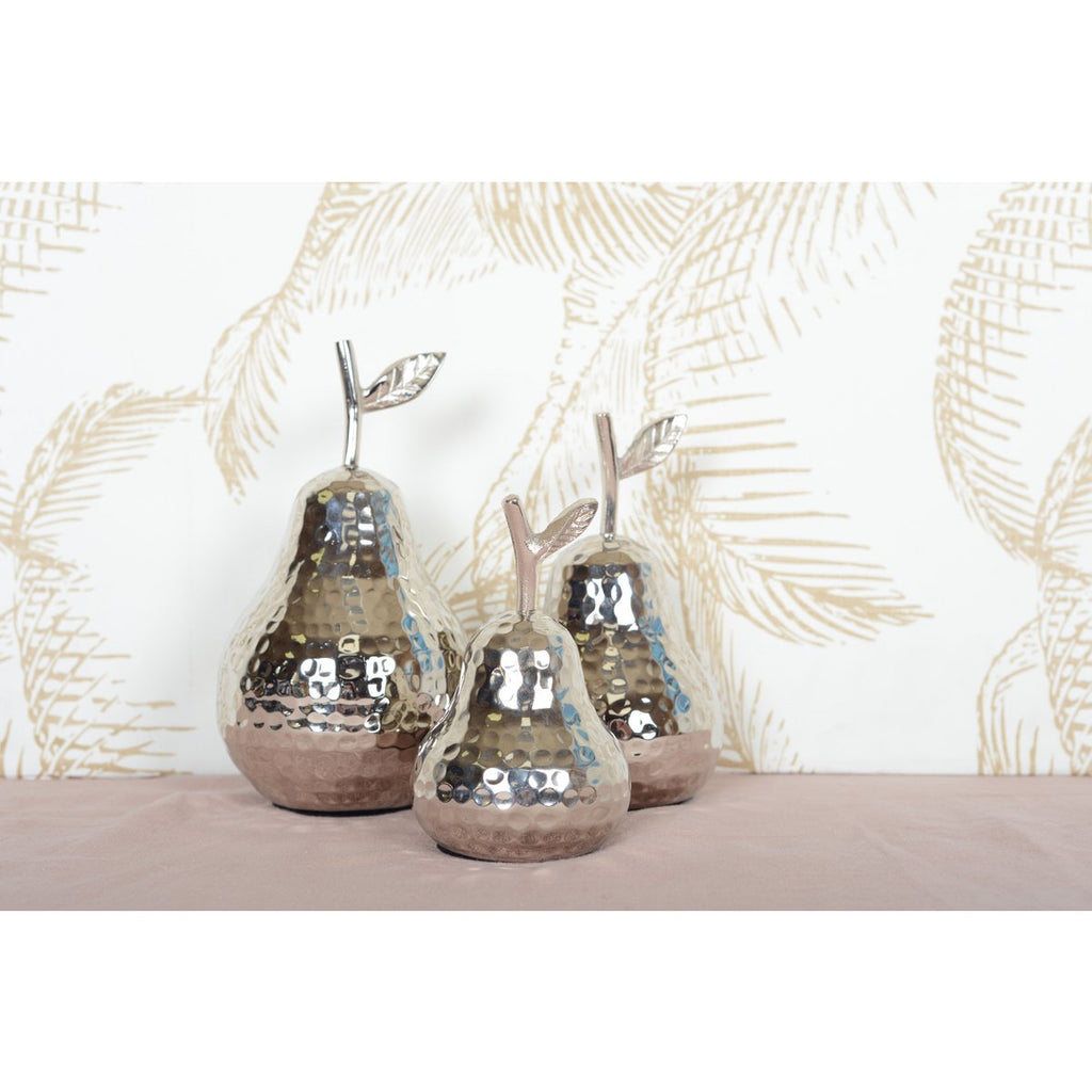 Decoratieve zilveren peer 12x12x22,5 cm