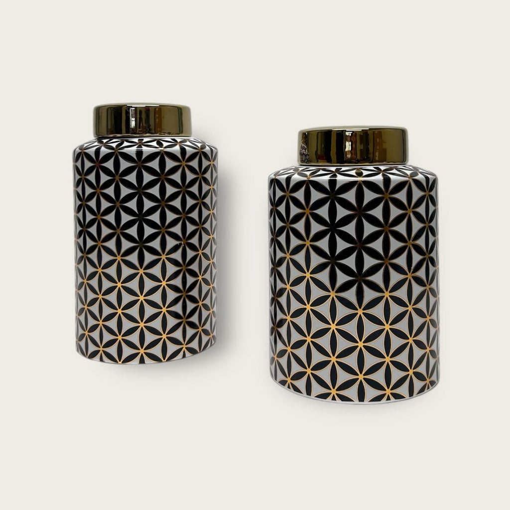 Gouden busje met klavertje zes