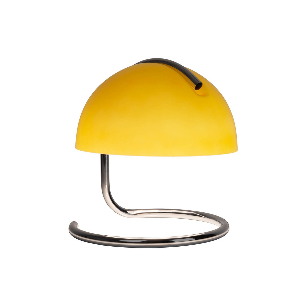 Liv · Houten tafellamp met linnen kap — chroom