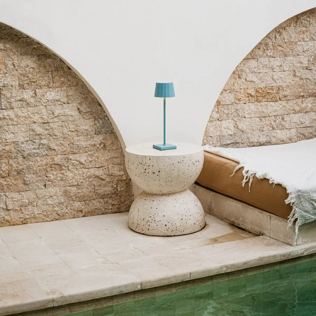 William Amsterdams blauwe oplaadbare ijzeren tafellamp – dimbaar, batterij van 120 uur, USB-C