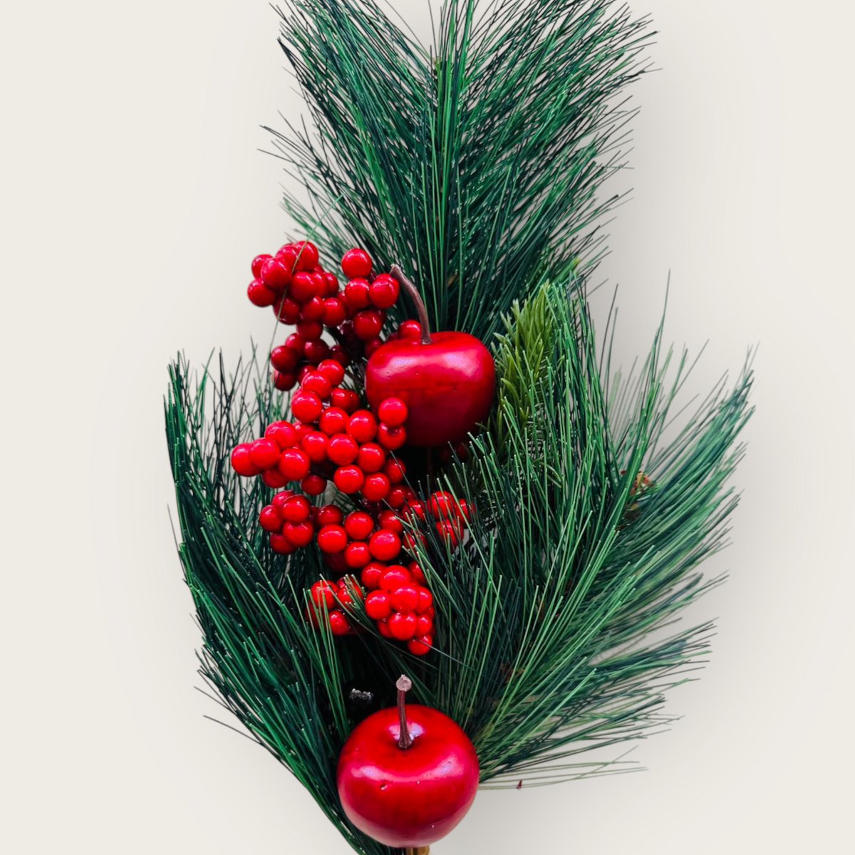 Appel kerstbloemcombinatie  | Zijden kunstbloem | Lengte 61cm  1pcs