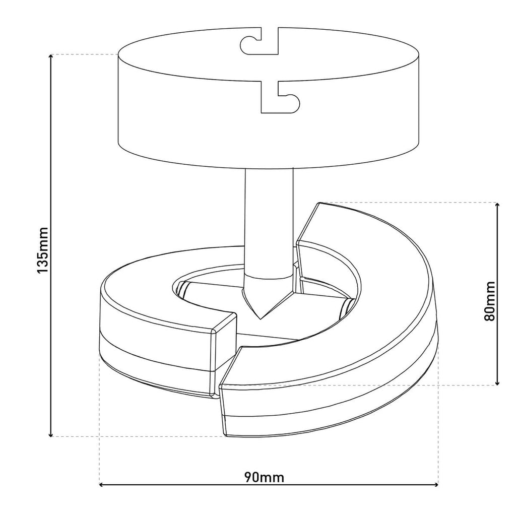 1 LED muur en plafondplek "Affi"