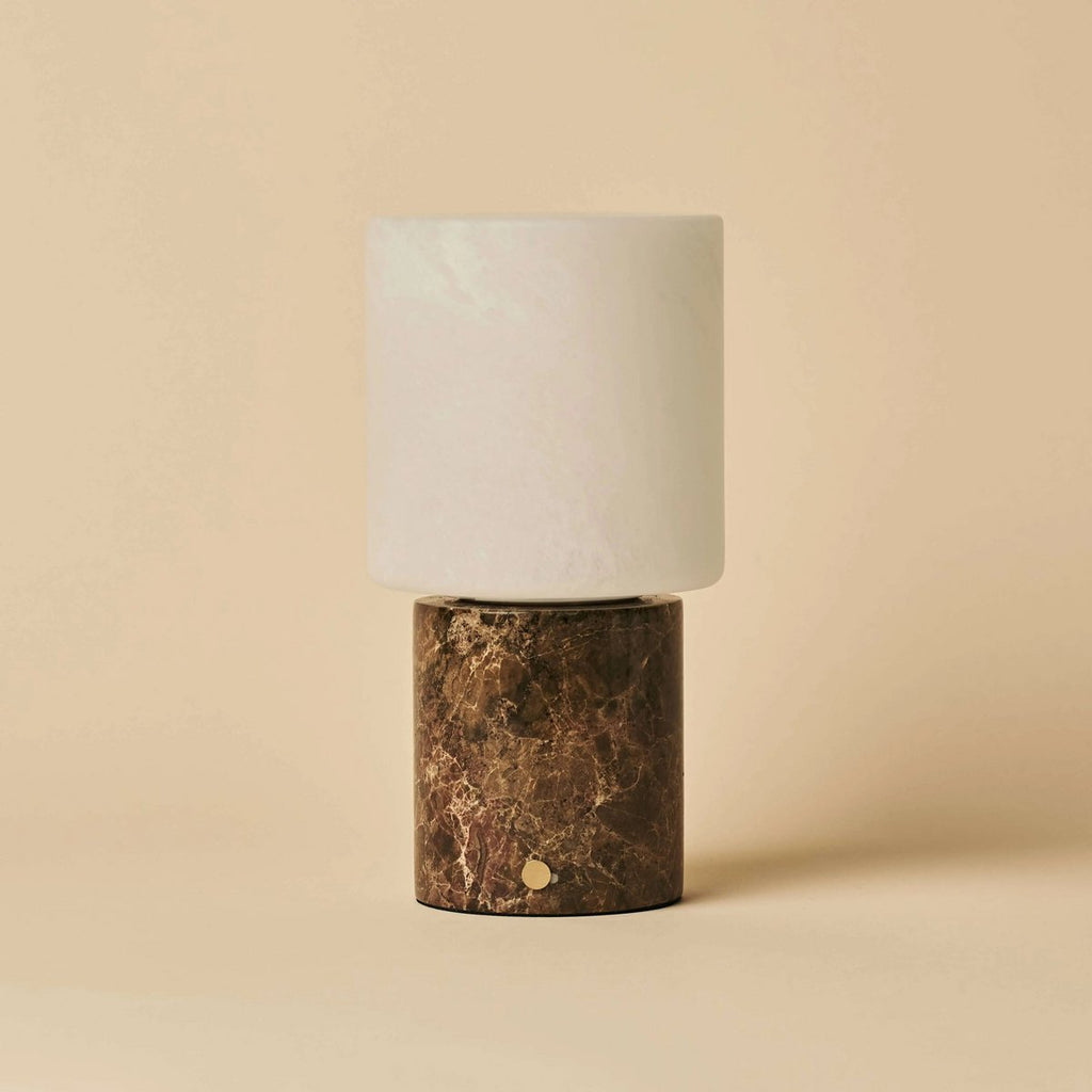 Cuyp Brown / Emperador Dark - Marble Laidable Table Lamp - Draadloos, USB -oplaadbaar en maximaal 100 uur looptijd