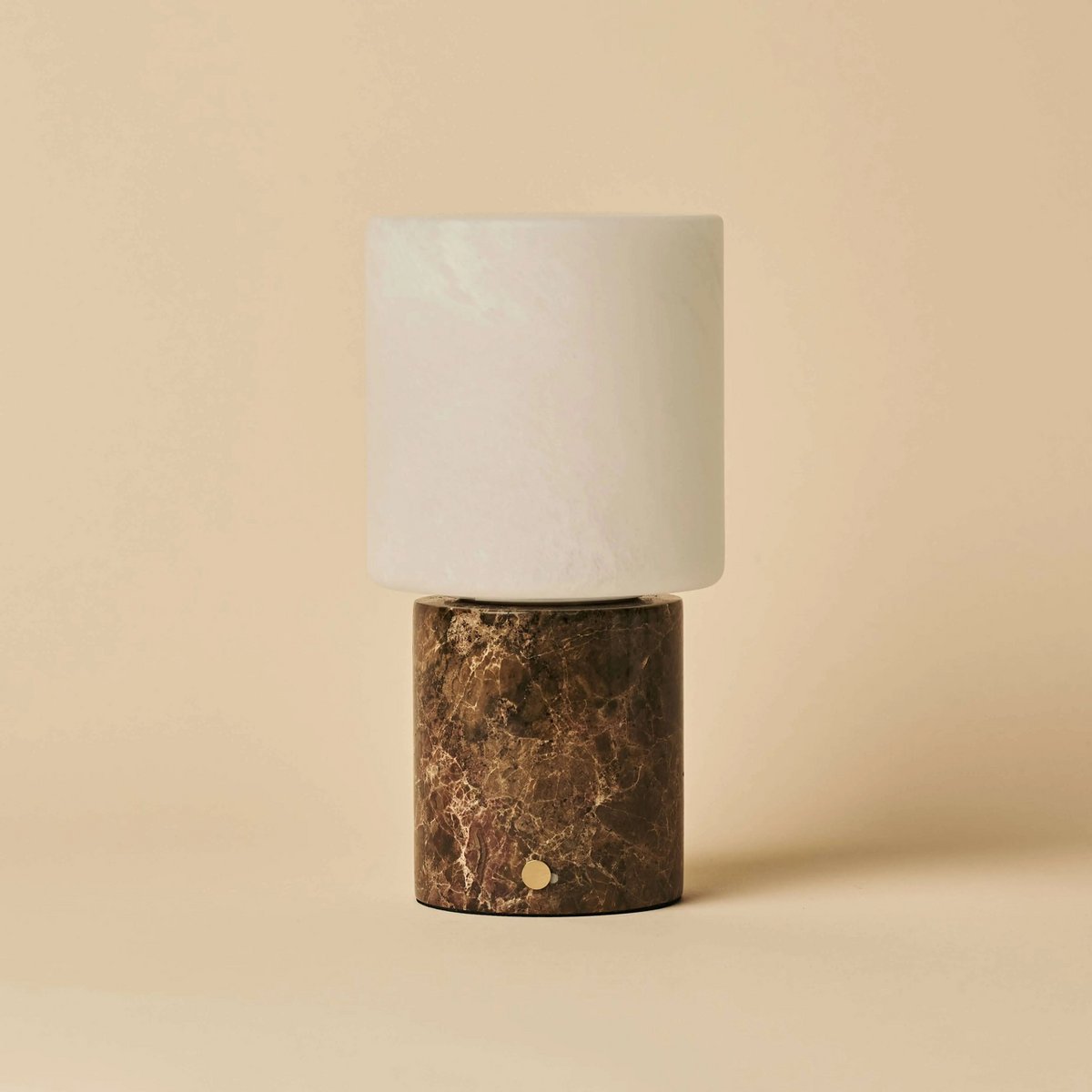 Cuyp Brown / Emperador Dark - Marble Laidable Table Lamp - Draadloos, USB -oplaadbaar en maximaal 100 uur looptijd