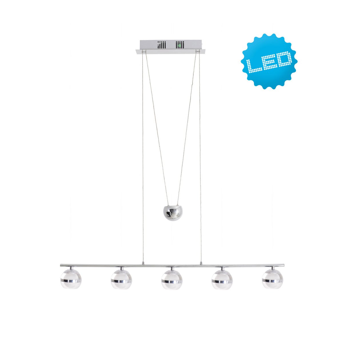 Liv · Roestvrij stalen hanglamp — chroom
