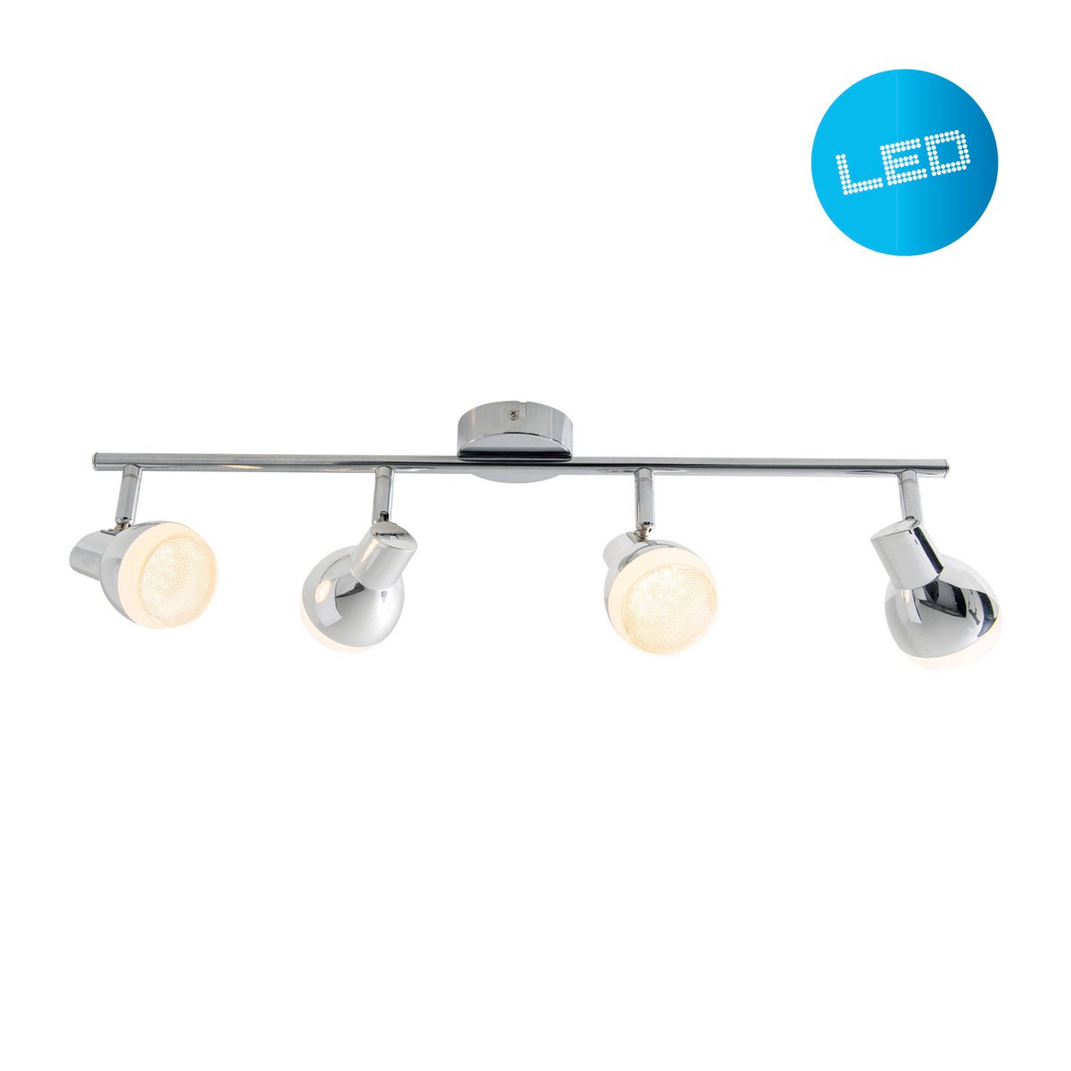 4 LED -muur en plafondrail "Chromey"