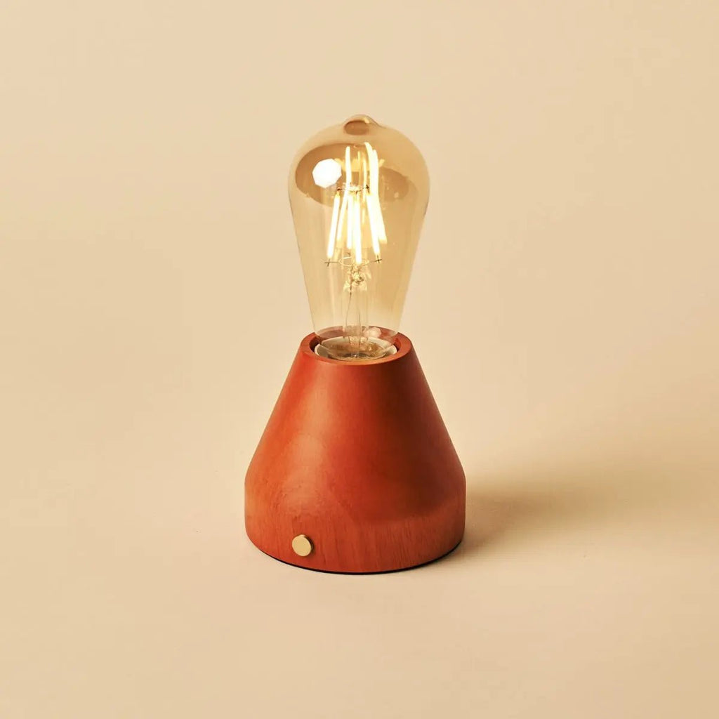 Zavi kastanje bruin oplaadbare LED-tafellamp-draadloos, dimable, 100 uur batterij