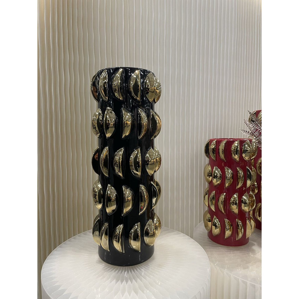 Gouden vaas met visschaalpatroon xl