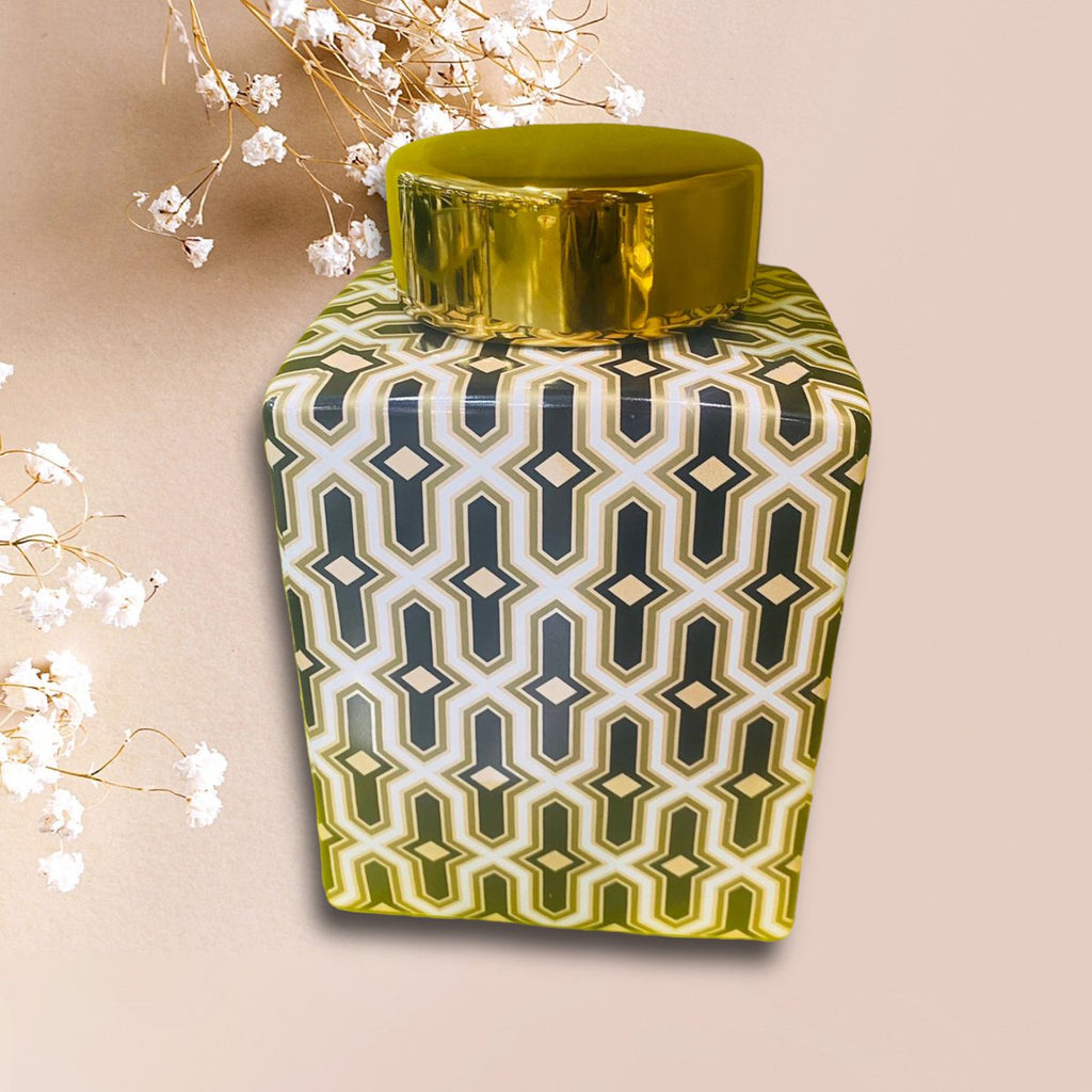 Zwart gouden pot (klein formaat: H21* B*14 D*14)