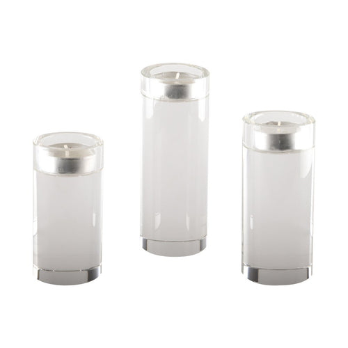 14 CM RONDE GLAZEN KAARSHOUDER