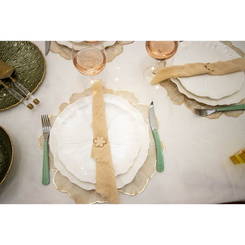 Witte bloemplaat plaat 30 cm