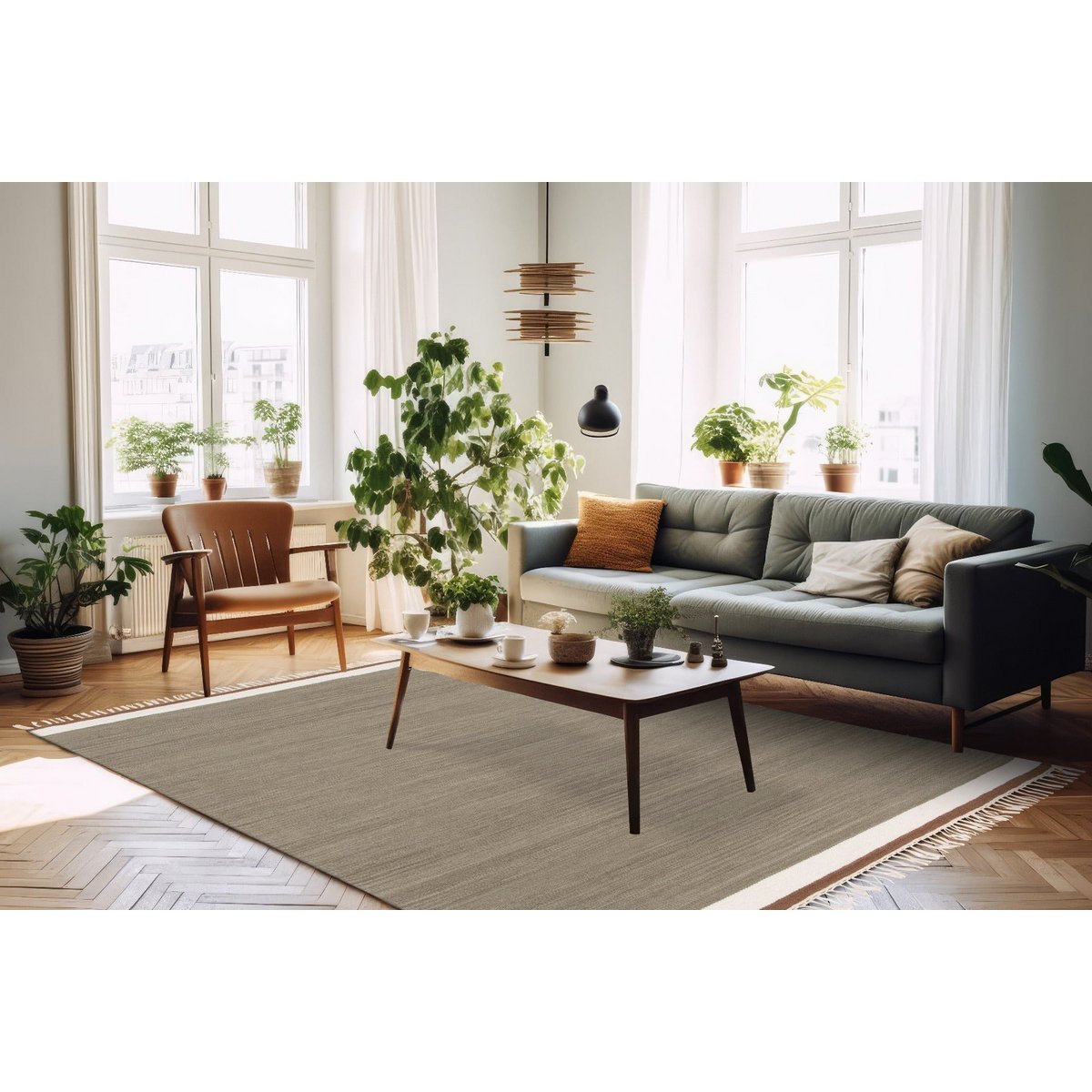 ELEGANCE vloerkleed van wol en katoen