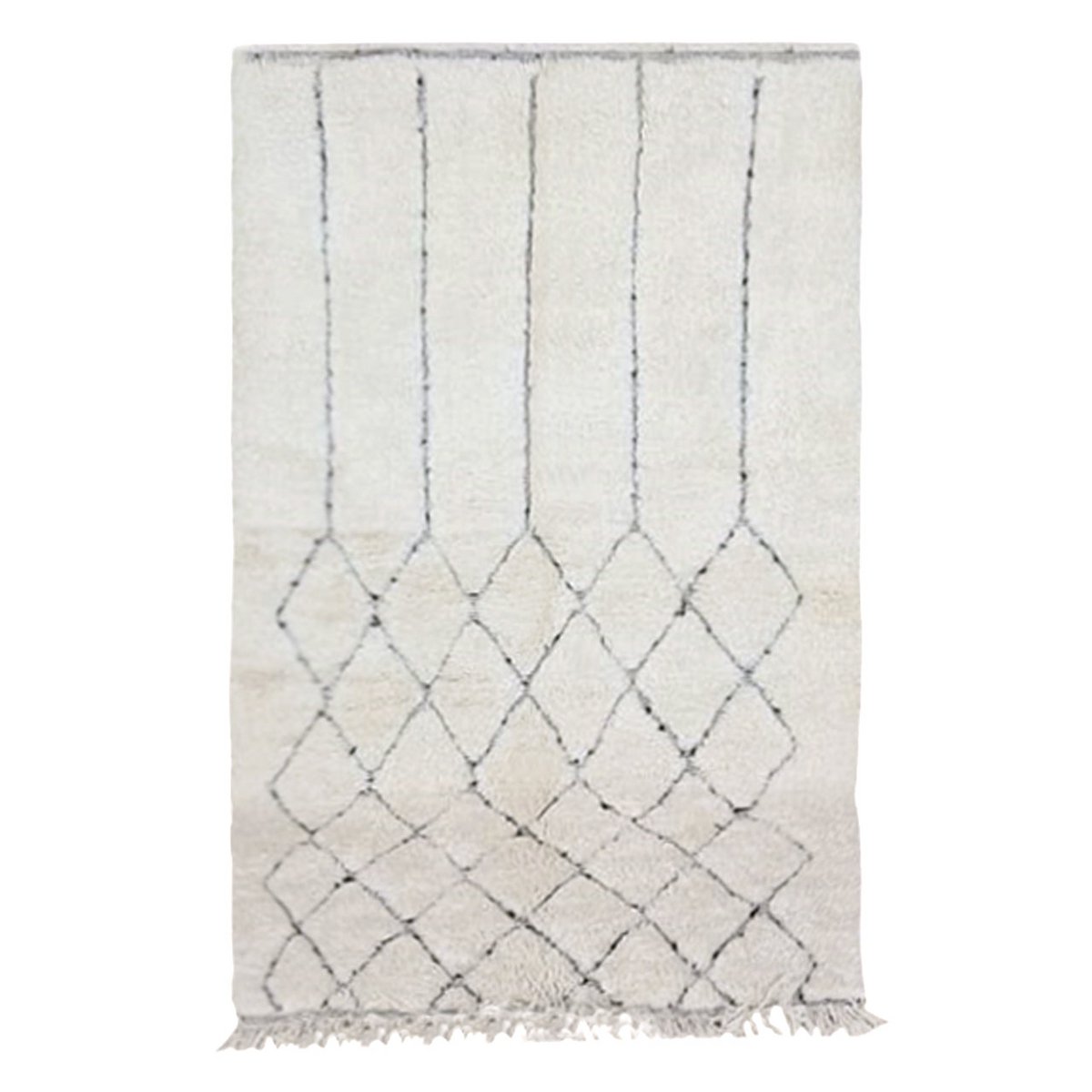 Berber vloerkleed Beni Ouarain zuivere wol 157 x 265 cm