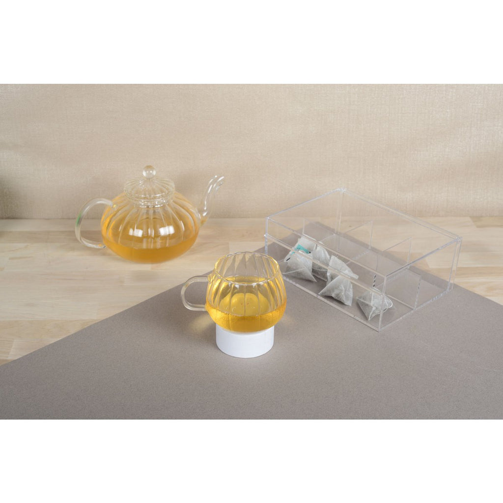 Theebox 4 compartimenten 21.6x16.8x8.5 cm