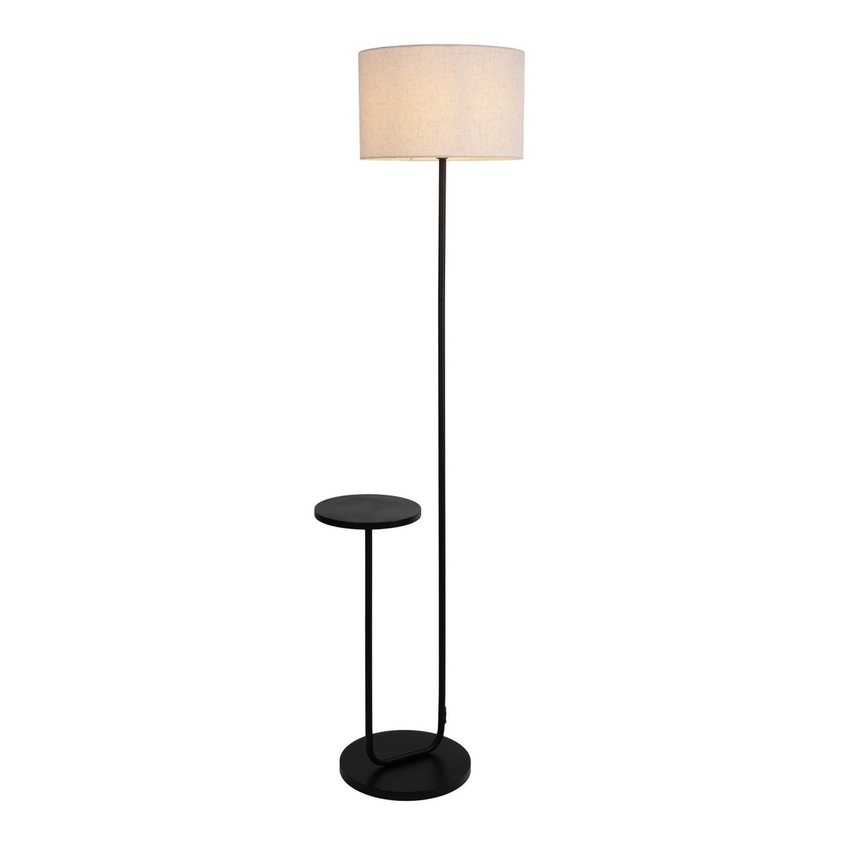 Liv · Vloerlamp met textielen kap — zwart